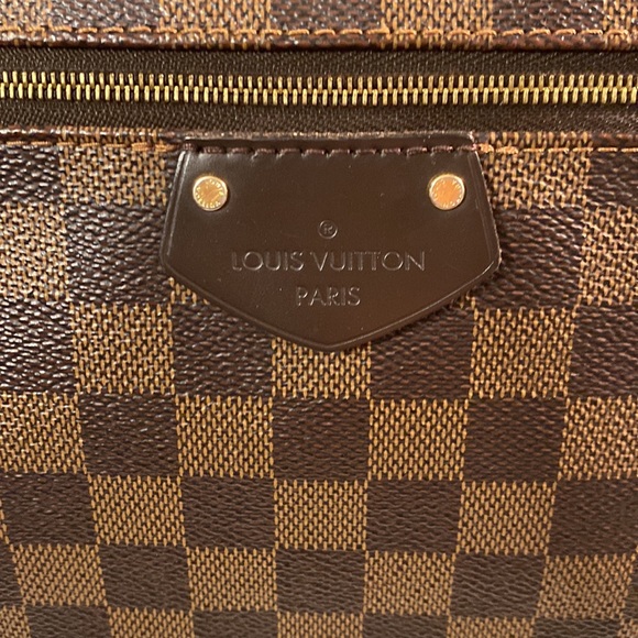 LOUIS VUITTON Jena PM Tote Bag Brown Ebene Damier PVC coated canvas w/COA - Picture 2 of 16